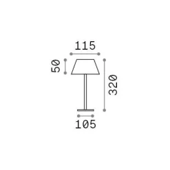 Ideal-Lux - Lampada outdoor PURE TL COFFEE, 12 x 12 x h32 cm,<Dmora Cheap