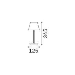 Ideal-Lux - Lampada outdoor LOLITA TL COOL GREY, 13 x 13 x h35 cm,<Dmora Best Sale