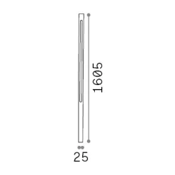 Ideal-Lux - Lampada outdoor JEDI PT H160 , 3 x 3 x h161 cm,<Dmora Online
