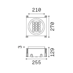 Ideal-Lux - Lampada outdoor TAURUS PT D21 ACCENT ROUND, 26 x 27 x h13 cm,<Dmora Best