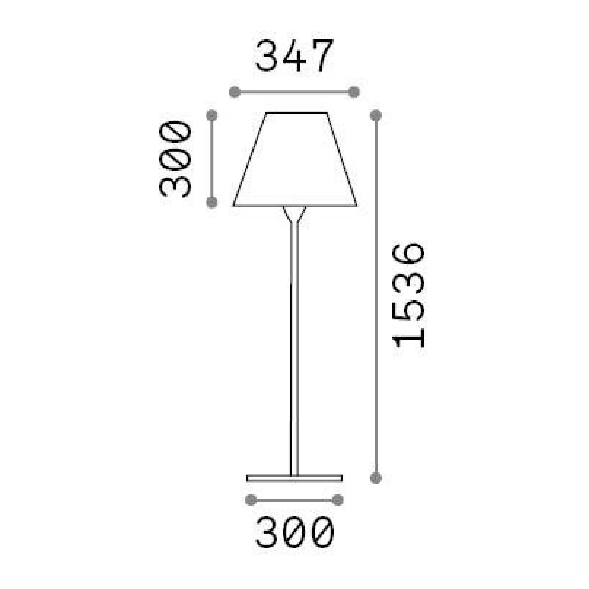 Ideal-Lux - Lampada outdoor ARCADIA PT1, 35 x 35 x h154 cm,<Dmora Fashion