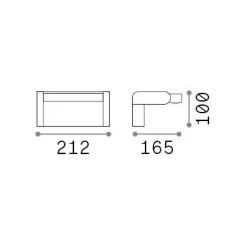 Ideal-Lux - Lampada outdoor SWIPE AP , 21 x 10 x h12 cm,<Dmora New