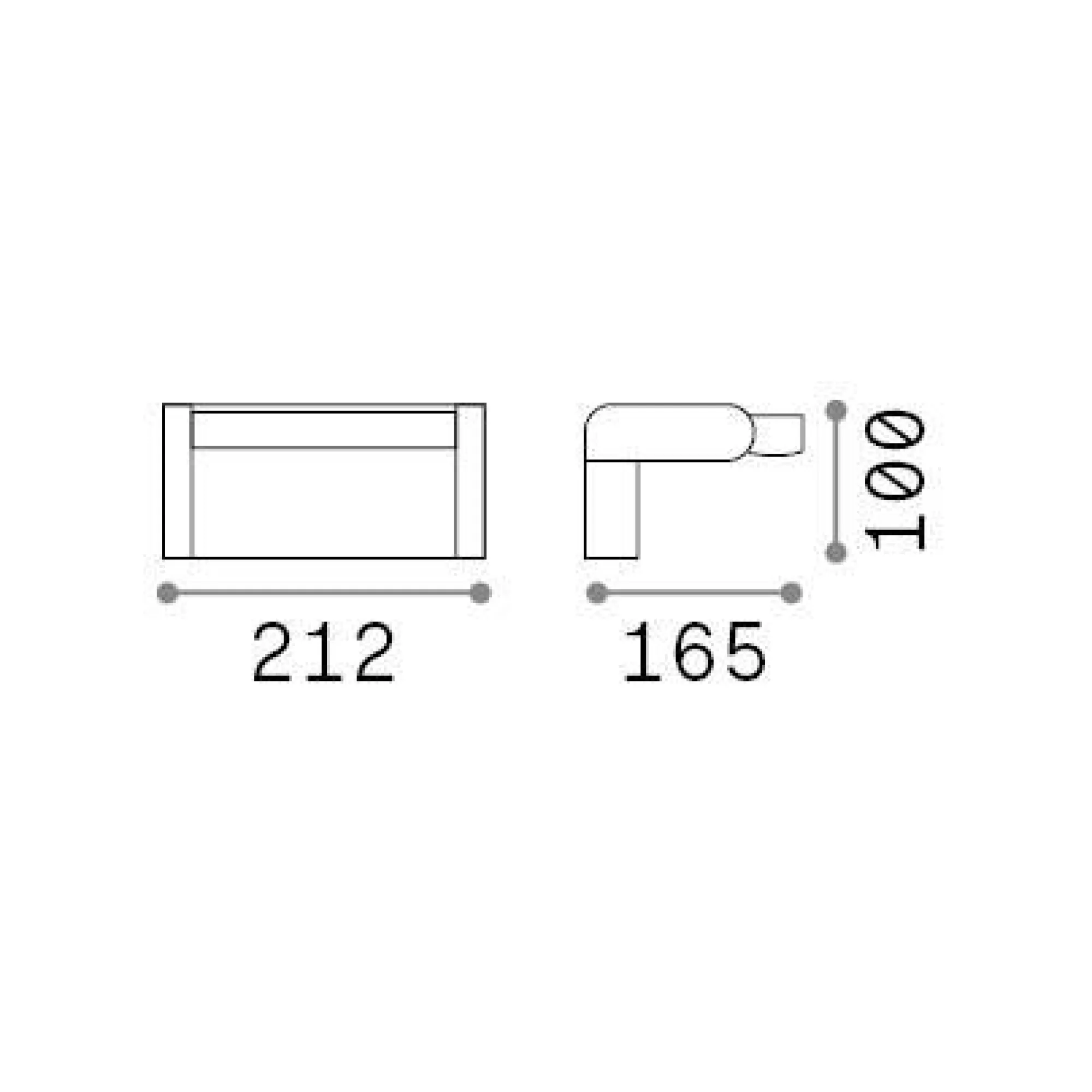 Ideal-Lux - Lampada outdoor SWIPE AP , 21 x 10 x h12 cm,<Dmora New