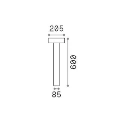 Ideal-Lux - Lampada outdoor TESLA PT4 H60 , 21 x 21 x h60 cm,<Dmora Discount