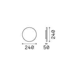 Ideal-Lux - Lampada outdoor PUNTO AP D24 , 24 x 24 x h5 cm,<Dmora New