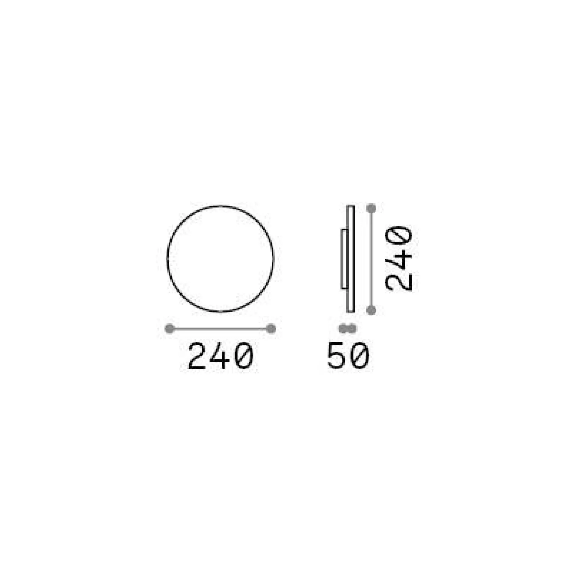 Ideal-Lux - Lampada outdoor PUNTO AP D24 , 24 x 24 x h5 cm,<Dmora New