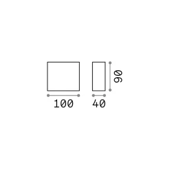 Ideal-Lux - Lampada outdoor TETRIS-1 AP1 , 10 x 9 x h4 cm,<Dmora Best Sale