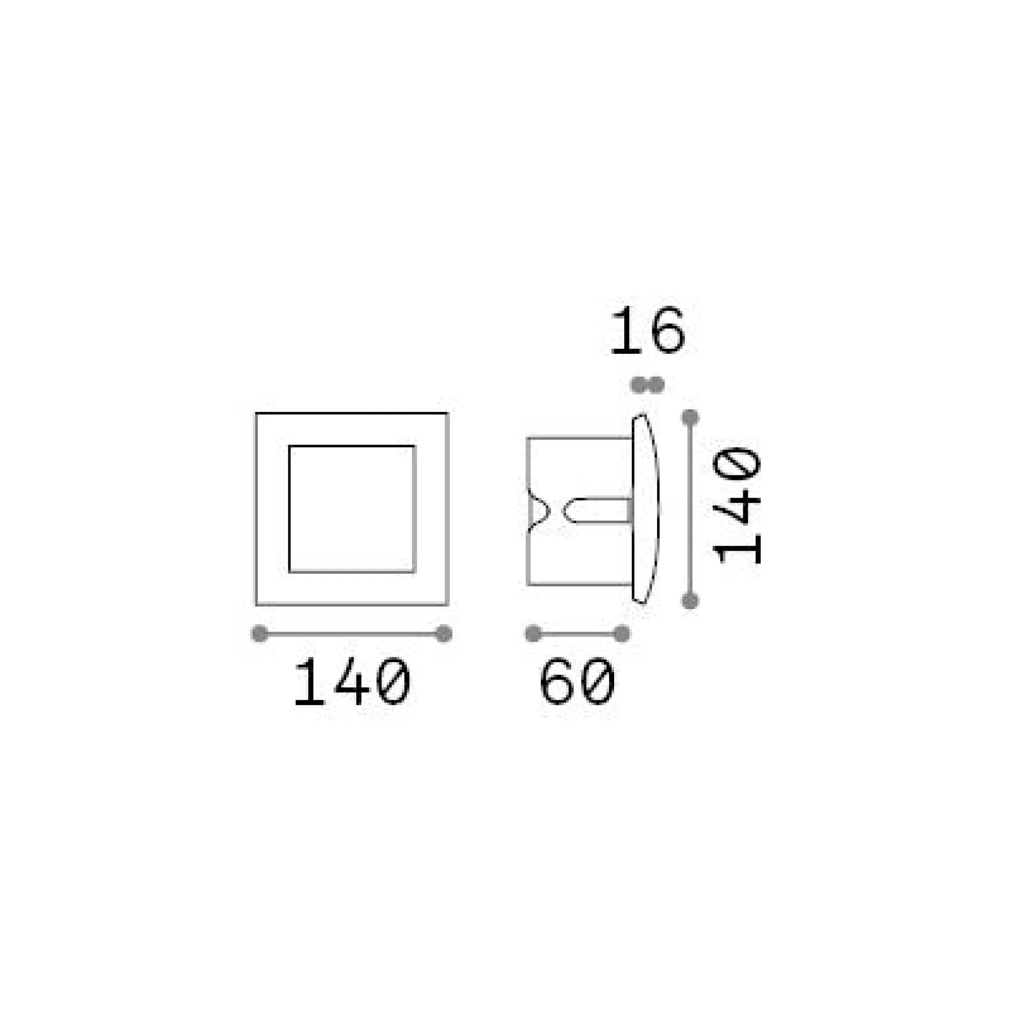 Ideal-Lux - Lampada outdoor WIRE FI D14 , 14 x 14 x h8 cm,<Dmora Outlet
