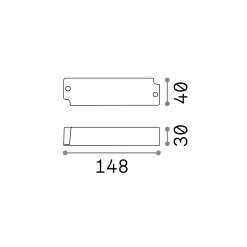 Ideal-Lux - Lampada outdoor ROCKET STARLIGHT DRIVER ON-OFF 035W 24Vdc, 15 x 4 x h3 cm,<Dmora Best