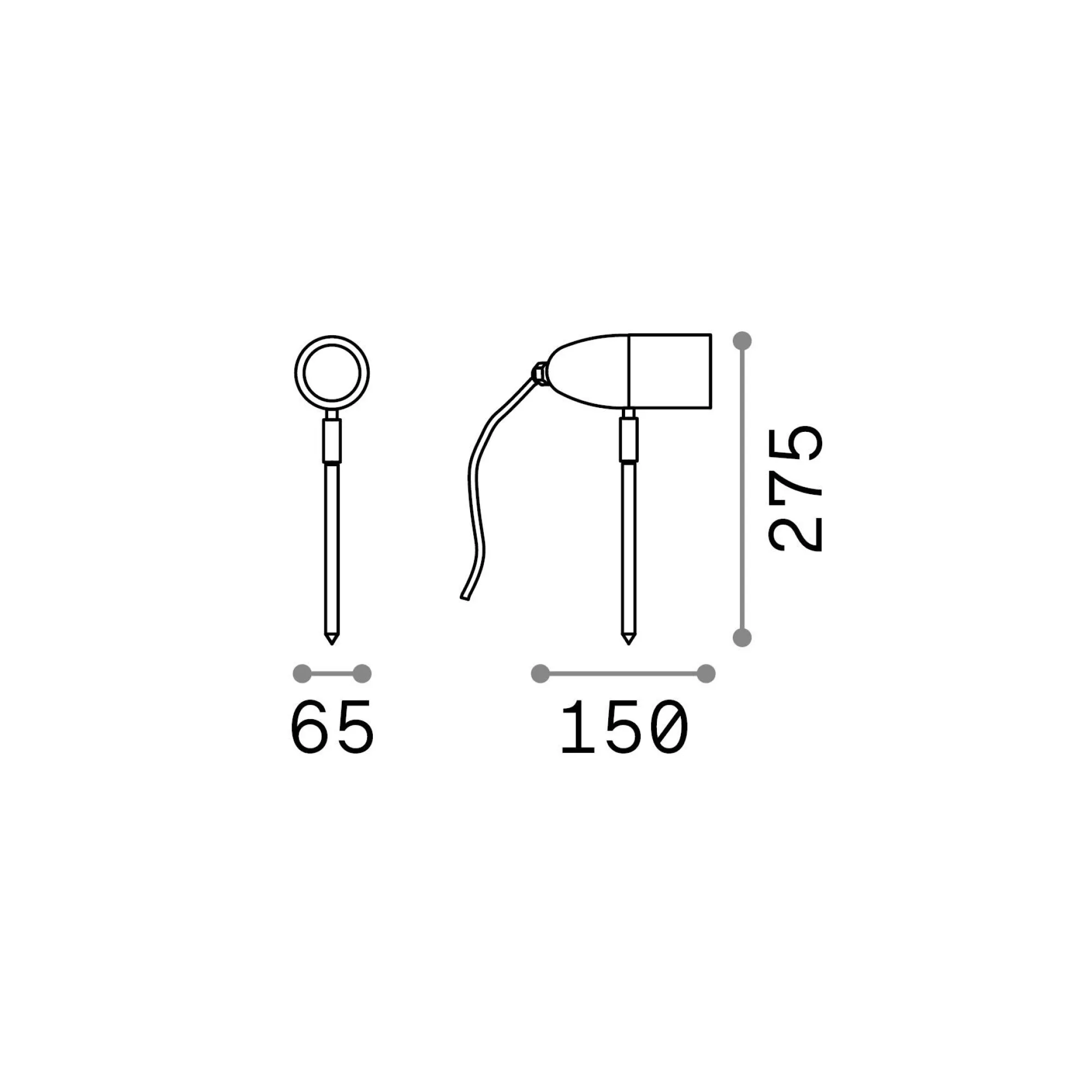 Ideal-Lux - Lampada outdoor INSIDE PR1 COFFEE, 7 x 15 x h28 cm,<Dmora Best Sale