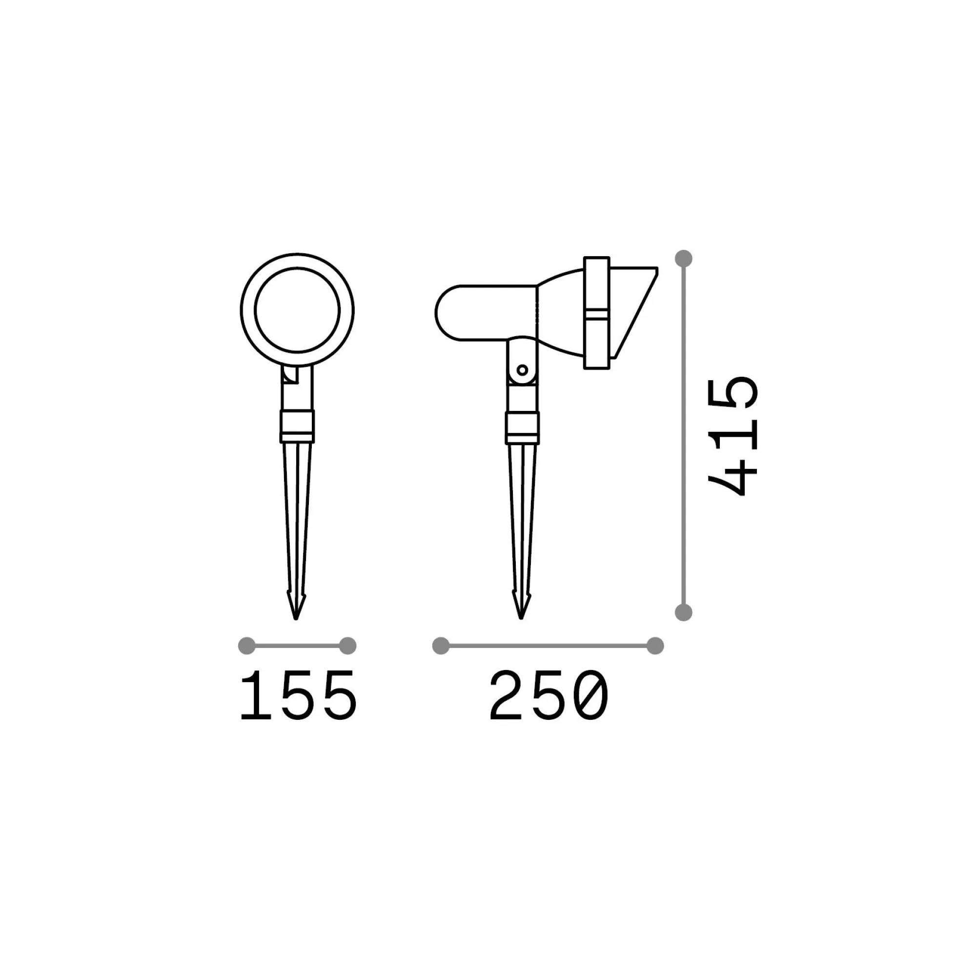 Ideal-Lux - Lampada outdoor TERRA PR1 BIG , 16 x 25 x h42 cm,<Dmora Sale