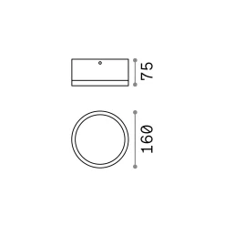 Ideal-Lux - Lampada outdoor URANO PL1 BIG , 16 x 16 x h8 cm,<Dmora Best