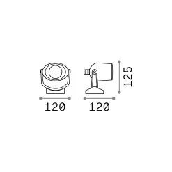 Ideal-Lux - Lampada outdoor ELIO AP1 , Made in Italy, 12 x 13 x h12 cm,<Dmora Best