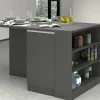 Isola da cucina Abern, 160x90h90 cm, Antracite e Ardesia<Dmora Clearance