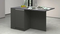 Isola da cucina Abern, 160x90h90 cm, Antracite e Ardesia<Dmora Clearance
