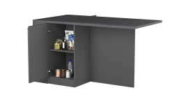 Isola da cucina Abern, 160x90h90 cm, Antracite e Ardesia<Dmora Clearance