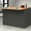 Isola da cucina Analiza, 125x90h90 cm, Antracite e Rovere<Dmora Outlet