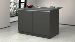 Isola da cucina Analiza, 125x90h90 cm, Antracite e Ardesia<Dmora Outlet