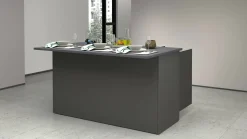 Isola da cucina Tartaro, 155x90h90 cm, Antracite e Ardesia<Dmora Discount
