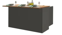 Isola da cucina Tartaro, 155x90h90 cm, Antracite e Rovere<Dmora Cheap