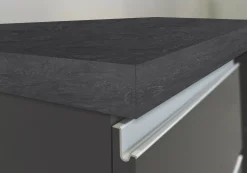 Isola da cucina Tartaro, 155x90h90 cm, Antracite e Ardesia<Dmora Discount