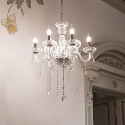Lampada a sospensione GIUDECCA SP6 , Lampadario, Luminare sospeso, Lampada a pendente, 58x58h90 cm,<Dmora Best Sale