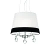 Lampada a sospensione, Lampadario, Luminare sospeso, Lampada a pendente, 40x40h50 cm,<Dmora Discount
