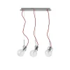 Lampada a sospensione, Lampadario, Luminare sospeso, Lampada a pendente, Made in Italy, 12x58h13 cm, Cromo<Dmora Clearance