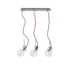 Lampada a sospensione, Lampadario, Luminare sospeso, Lampada a pendente, Made in Italy, 12x58h13 cm, Cromo<Dmora Clearance