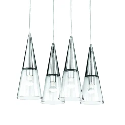 Lampada a sospensione, Lampadario, Luminare sospeso, Lampada a pendente, 67x29h46 cm, Cromo<Dmora Fashion