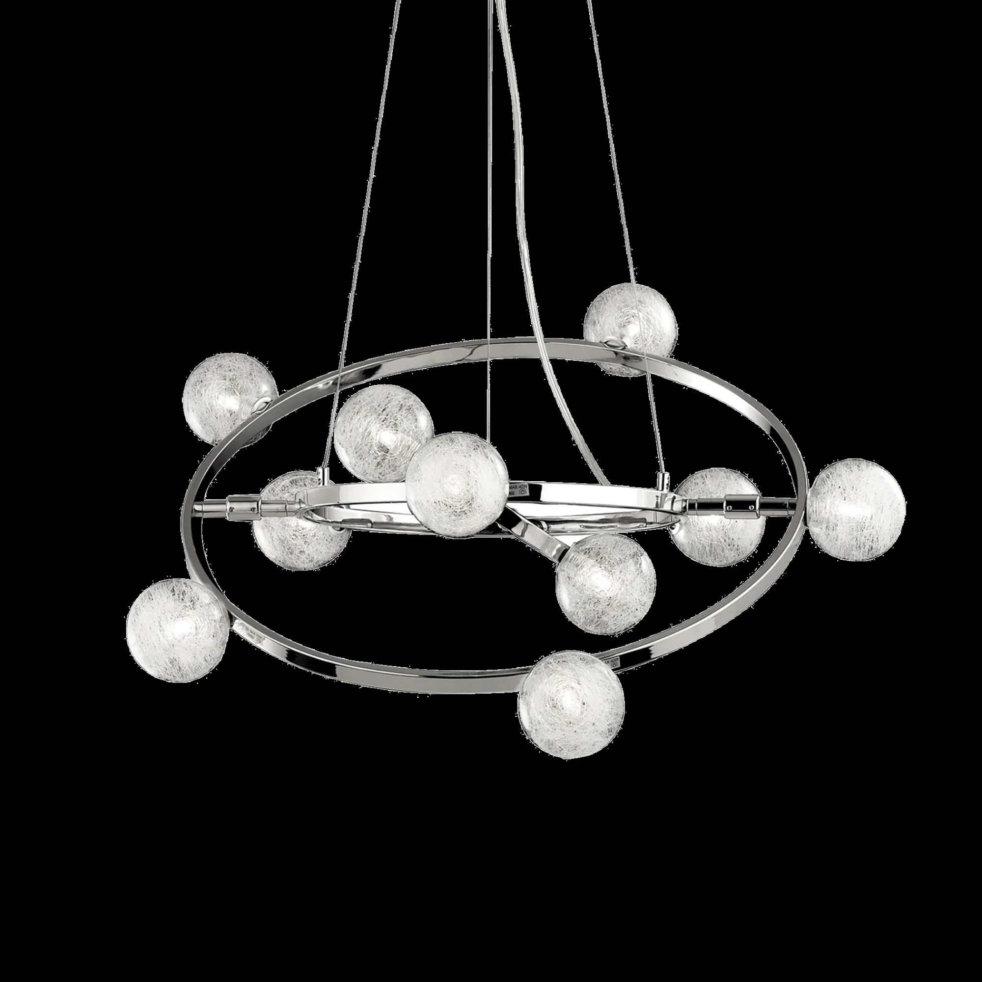 Lampada a sospensione, Lampadario, Luminare sospeso, Lampada a pendente, 61x61h36 cm, Cromo<Dmora Store