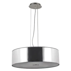 Lampada a sospensione, Lampadario, Luminare sospeso, Lampada a pendente, Made in Italy, 60x60h110 cm, Cromo<Dmora Fashion