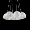 Lampada a sospensione, Lampadario, Luminare sospeso, Lampada a pendente, 38x38h33 cm, Cromo<Dmora Fashion
