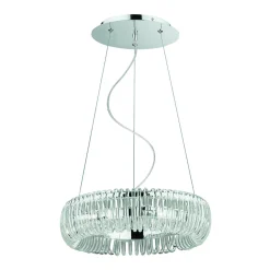 Lampada a sospensione, Lampadario, Luminare sospeso, Lampada a pendente, 40x40h25 cm,<Dmora Hot