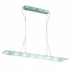 Lampada a sospensione, Lampadario, Luminare sospeso, Lampada a pendente, 80x12h15 cm, Cromo<Dmora Online