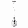 Lampada a sospensione, Lampadario, Luminare sospeso, Lampada a pendente, 22x22h39 cm, Cromo<Dmora Outlet