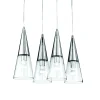 Lampada a sospensione, Lampadario, Luminare sospeso, Lampada a pendente, 67x29h46 cm, Cromo<Dmora Best Sale
