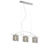 Lampada a sospensione, Lampadario, Luminare sospeso, Lampada a pendente, 65x8h23 cm, Cromo<Dmora Store