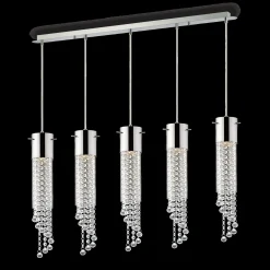 Lampada a sospensione, Lampadario, Luminare sospeso, Lampada a pendente, 100x8h47 cm,<Dmora Cheap