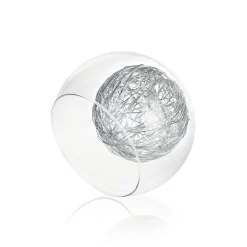 Lampada a sospensione, Lampadario, Luminare sospeso, Lampada a pendente, 38x38h33 cm, Cromo<Dmora Fashion