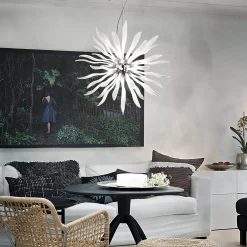 Lampada a sospensione, Lampadario, Luminare sospeso, Lampada a pendente, 50x50h65 cm,<Dmora Online