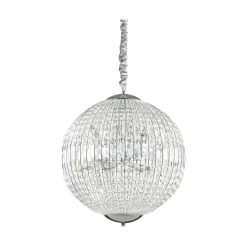 Lampada a sospensione LUXOR SP8, Lampadario, Luminare sospeso, Lampada a pendente, 50x50h75 cm, Cromo<Dmora Best Sale