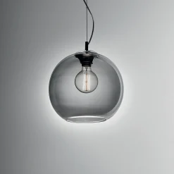 Lampada a sospensione NEMO SP1 D40 FUME', Lampadario, Luminare sospeso, Lampada a pendente, 40x40h62 cm,<Dmora Discount