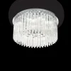 Lampada da soffitto, Plafone, Luminaria a soffitto, Luce per soffitto, 65x65h29 cm, Cromo<Dmora Shop