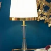 Lampada da tavolo Arriccio, 30x30 h56 cm, Bianco e Oro<Dmora Cheap