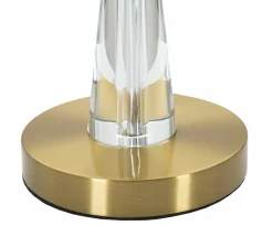 Lampada da tavolo Arriccio, 30x30 h56 cm, Bianco e Oro<Dmora Cheap