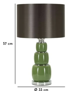 Lampada da tavolo Castino, 33x33 h57 cm, Bianco e Grigio<Dmora Best Sale