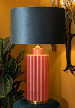 Lampada da tavolo Cosentino, 40x40 h70 cm, Rosso e Blu<Dmora Online