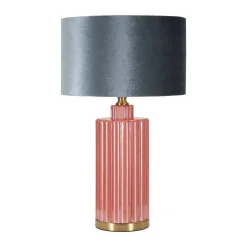 Lampada da tavolo Cosentino, 40x40 h70 cm, Rosso e Blu<Dmora Online