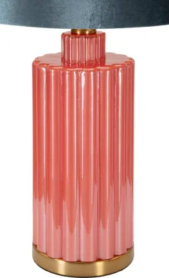 Lampada da tavolo Cosentino, 40x40 h70 cm, Rosso e Blu<Dmora Online